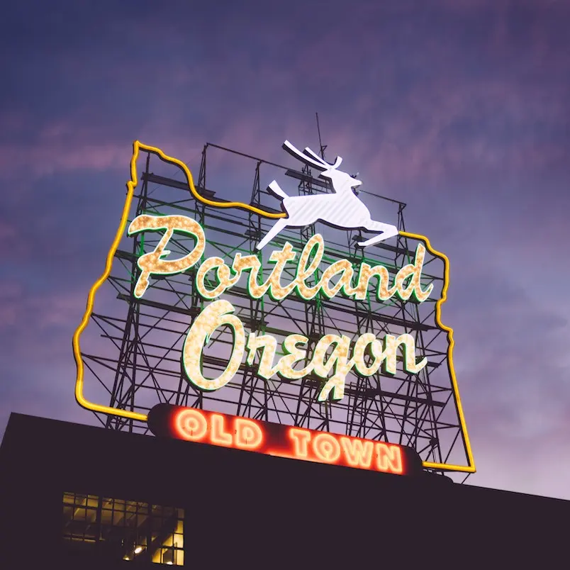 Portland Oregon "Old Town" Neon Sign